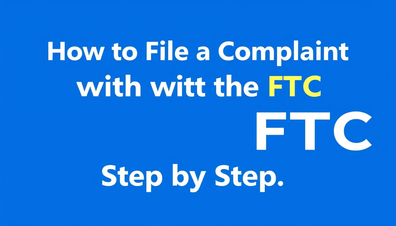How to File a Complaint with the FTC Step by Step