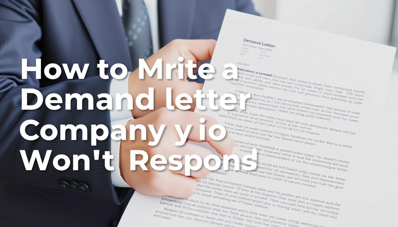 How to Write a Demand Letter to a Company That Won't Respond
