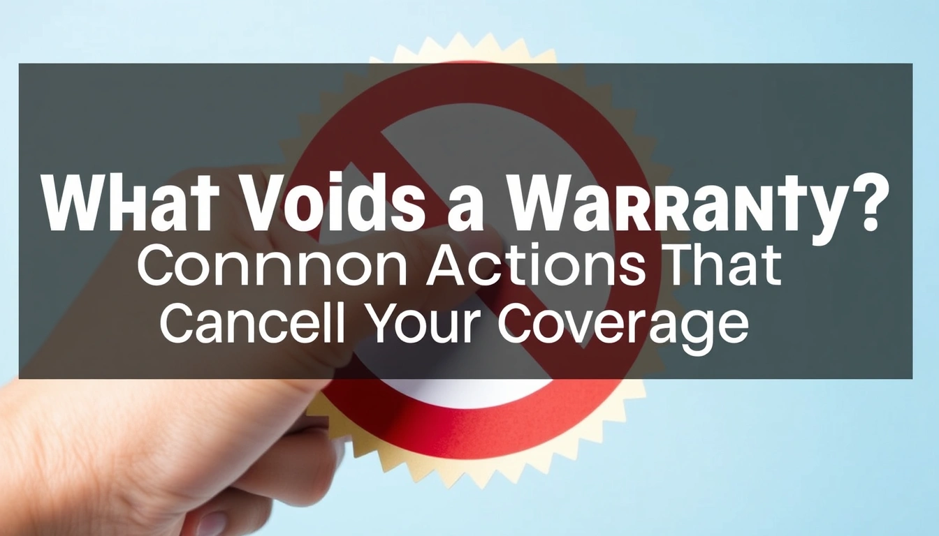 What Voids a Warranty: Common Actions That Cancel Your Coverage
